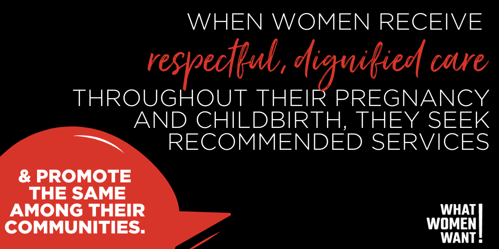 WorldWeWantproj's tweet photo. #WhatWomenWant most is respectful, dignified care, and to be listened to. 1.2 million women wrote the agenda for respectful care. Are you ready to answer their call? Fill out the #WhatWomenWant Advocacy Agenda and tell us how you’re taking action! https://t.co/mlzH47q57C https://t.co/7qgStj2Sz6