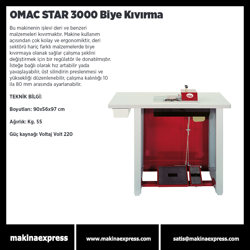 OMAC STAR 3000 BİYE KIVIRMA
#saraciyemakinası #sayamakinası #derikemermakinası #makinaexpress #sayadikişmakinası #konfeksiyondikişmakinası #fortbombe #ayakkabımalzemesi #saraciyemalzemesi #ökçeborusu #sarfmalzemesi #makinaaksesuarları #yedekparça #ökçeiçkalıpmalzemesi