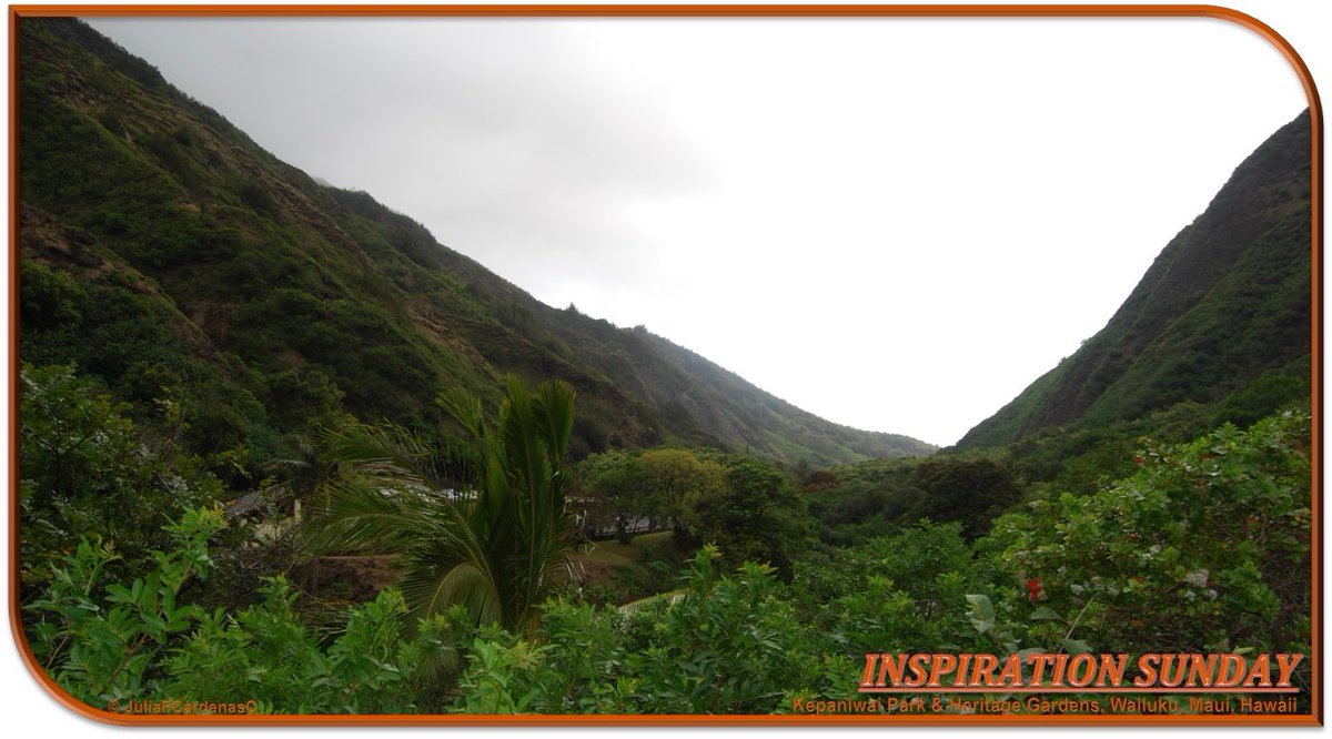 JuliaFCardenasC's tweet photo. INSPIRATION SUNDAY
Mow the grass,
trim the bushes,
cut the roses,
pick up gardenias…
#WorldState #WorldGarden #Sowing #GreenGrowth #KepaniwaiPark & #HeritageGardens #Wailuku #Maui #Hawaii #InspirationSunday https://t.co/TWD6wfRyZk