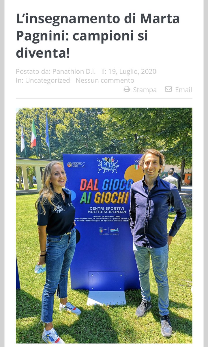 Martapagnini's tweet photo. Bellissima intervista per il Panathlon! 😊
La trovi a questo link: https://t.co/FIrQLEpzkd https://t.co/OUa8FRReMg