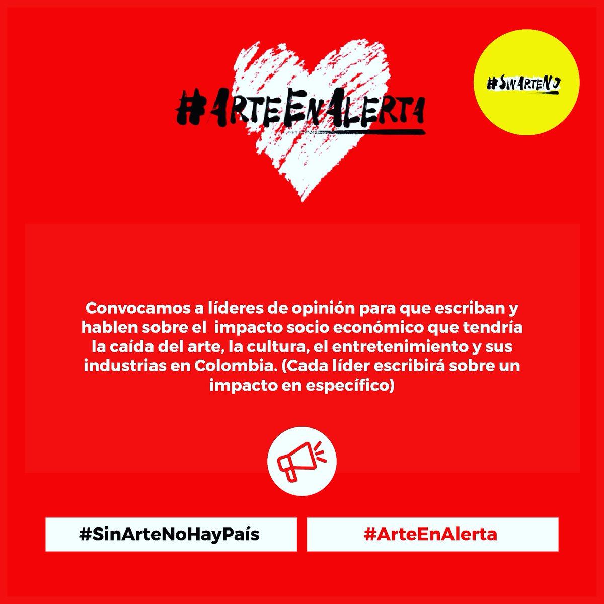 IPEEindustria's tweet photo. Cada lider de opinión puede emitir su concepto del estado del arte, la cultura y el entretenimiento en Colombia. Su comentario es fundamental. Mañana 20 de Julio los invitamos a que por una semana escriban sobre un sector al que no se le brinda la atención necesaria #SinArteNo https://t.co/mMptNaVWCv