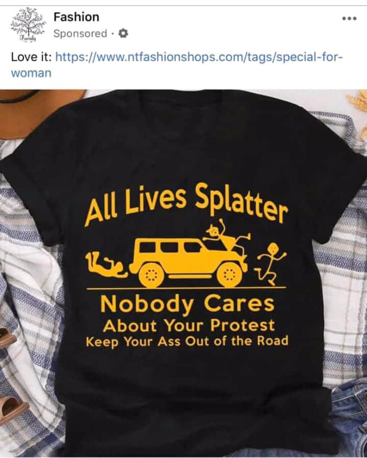 jttebo's tweet photo. When I see something like this I wonder if @Jeep is okay with the clear  use of a Wrangler Unlimited on a hate-based product? https://t.co/4DmWTAipTS