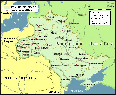 It was in 1772 when the Pale (not a color, pun intended) of Settlement rule was enacted – it was a legal limitation imposed on Jews and Jews only – they were not allowed to settle in the areas to the East of an artificial border line, however were allowed to be mobile within 9/