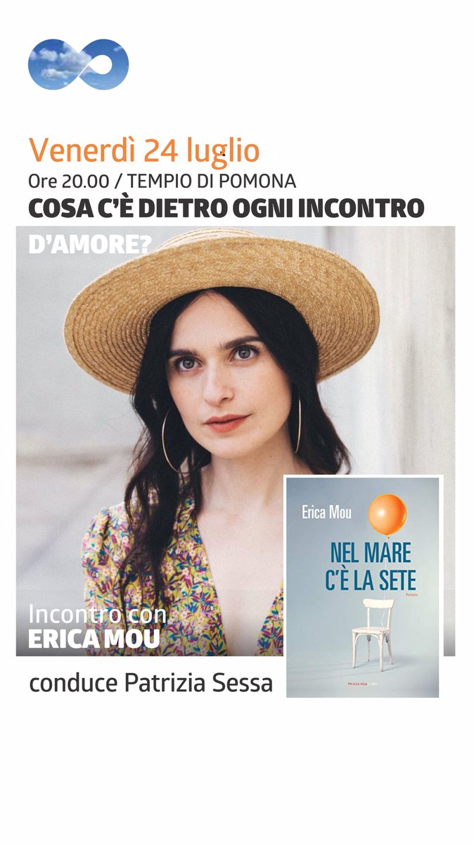 Durante l'incontro con <a href="/ValeFarinaccio/">Valentina Farinaccio</a>, autrice di "Quel giorno" (<a href="/UtetLibri/">UTET</a>) e <a href="/ericamou/">Erica Mou</a>, autrice di "Nel mare c’è la sete" (<a href="/FandangoLibri/">fandangolibri</a>), si parlerà di amore, incontri che fanno la differenza, giorni speciali e vita di coppia.
Venerdì 24 luglio a #SalernoLetteraturaFestival
