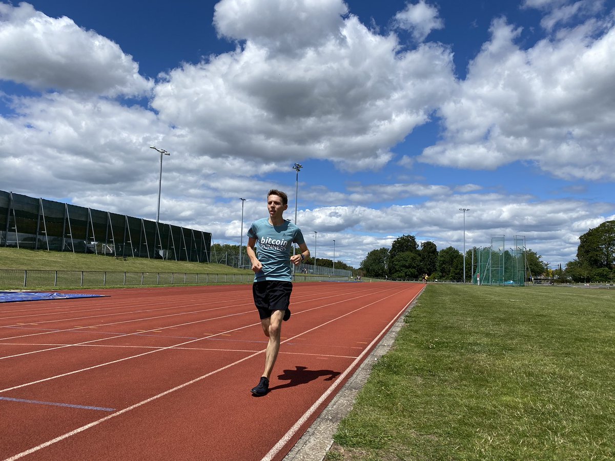BitcoinRunners's tweet photo. Thanks to Run Leader Alistair’s intense training programme: Alex, Alistair, Jon and Ryan all smashed their 5km personal bests at the Bitcoin Runners hosted 5km Time Trial last Sunday. Today is Beth’s turn, who couldn’t make it last week. Good luck Beth! https://t.co/YXciYPsVuU