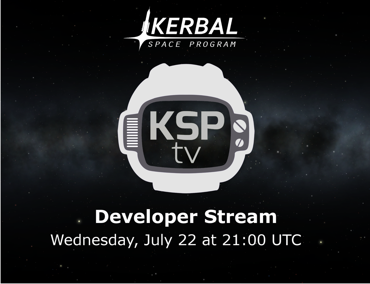 KSPTV's tweet photo. Join us this upcoming Wednesday at #KSPTV and let's play and talk some #KSP #SharedHorizons! See you there 🚀 
https://t.co/oYjHqkqTP4 https://t.co/OY2goimDwW
