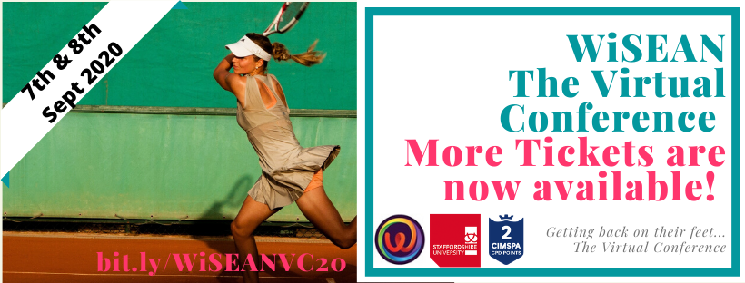 WISE_AN's tweet photo. IMPORTANT UPDATE!!!
We have released more tickets for the Virtual Conference!! Get your tickets now before they sell out again!!
https://t.co/Mf2aYjD35F
#WiSEANVC20 #WomenInSportAndExerciseAcademicNetwork #VirtualConference https://t.co/bIHSMIhjce