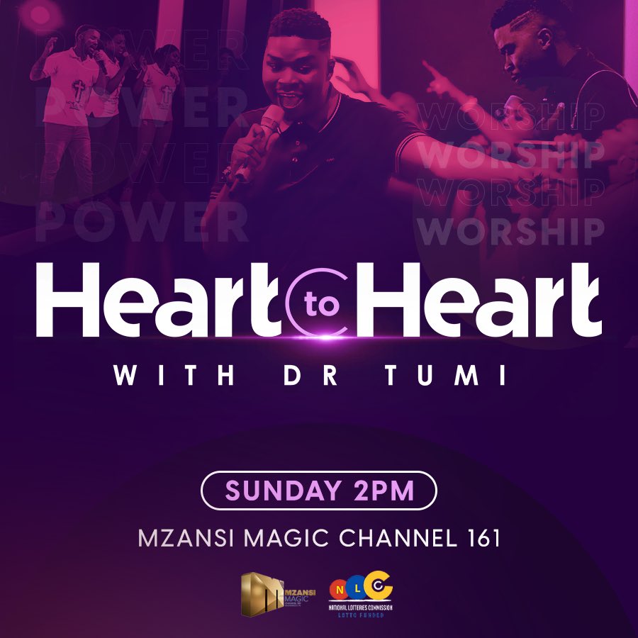DrTumi_'s tweet photo. Good day fam. Catch another episode of #HeartToHeartWithDrTumi today at 14:00 on @Mzansimagic Hope it blesses you. https://t.co/QTcQDRalm0