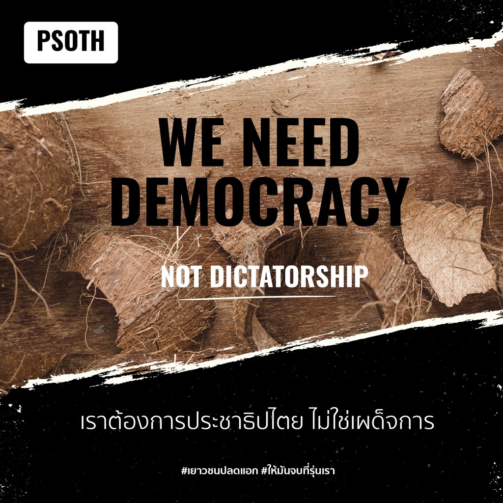 Three Requests from Thais to the Government :  
1. Stop Harassing People
2. Dissolve the Parliament
3. Call for New Constitutional.

SPEAK TRUTH TO POWER! 
#เยาวชนปลดแอก 🇹🇭
#RespectThaiDemocracy