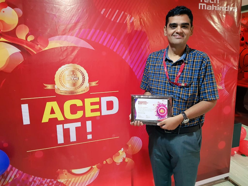 katyalnikhil's tweet photo. This day, last year #TechM #AceAwards. Blessed to work in an organisation with a culture of appreciation for hard work. Receiving the award from our inspirational leader @SuchitraKerkar made it more special. #HappyMemories #TechMahindra #LoveToBeTechM #TechMBS #ThisDayThatYear https://t.co/kDudeRQF5W