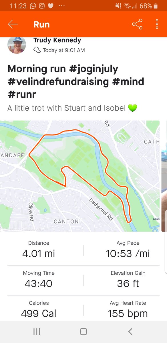 Trudyduncan110's tweet photo. #joginjuly @Velindre 
Thank you @buswell_stuart for this morning's run. I think I'll take the rest of the day off now 😂 https://t.co/wcAJ542s3w