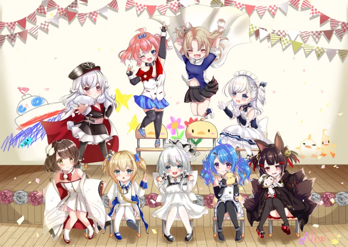 「みんな、こっち向いてー!」
リトルシリーズ完成です!みんながこっちを向くまでに何分かかるかしら…
単体でのアップをpixivでしているのでよかったら高画質バージョンで見てください!
この全体イラストはクリアファイルにします!
#アズールレーン https://t.co/xGCVfYMM5n 
