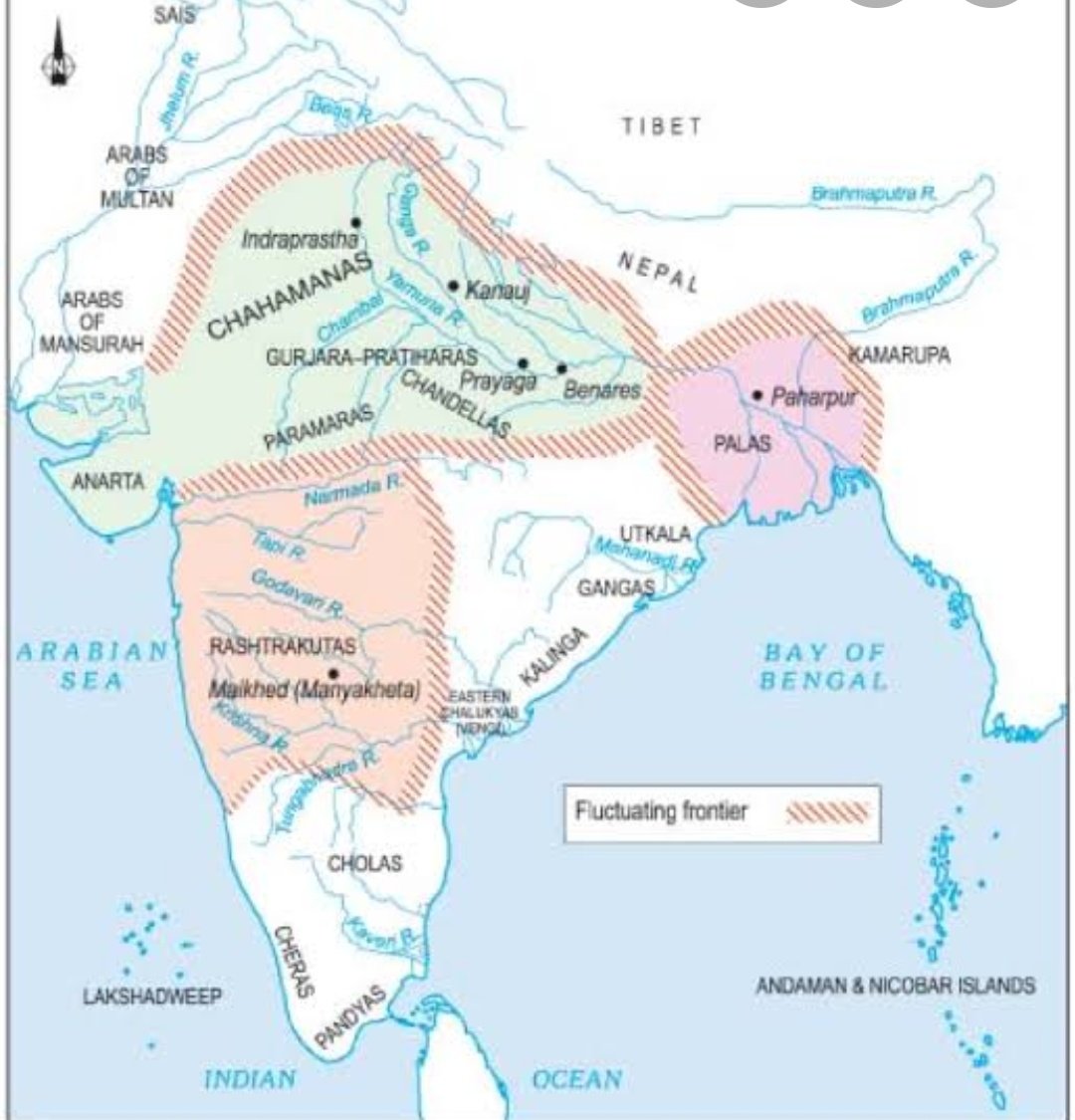  #ThreadRashtrakut Dynasty:Builder of Mighty Kailash TempleWhen Indra III attacked Pratihars, it lead to re-establishment of Rashtrakut but the real founder of Kingdom was Dantidurga. He settled his capital in Malkhed near Sholapur. Rashtrakut became immensely powerful but could