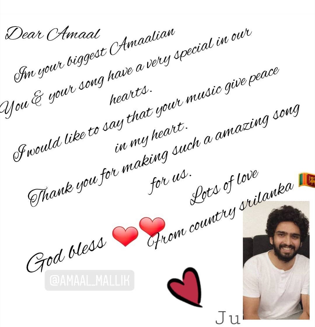 JayaniUdari's tweet photo. ❤❤  @AmaalMallik @ArmaanMalik22 @ArohiShara @Sidharth__AM22 @UviniThennakoon @umme8517 @ArohiShara @Gaurav_Am22_k9 @Puran_AM @Sidharth__AM22 @AM_Tanusree @ShikshyaSahoo @kulrakshita @Nilofershaheen1 @daboomalik @jyothimalik https://t.co/phg6s1eN9W