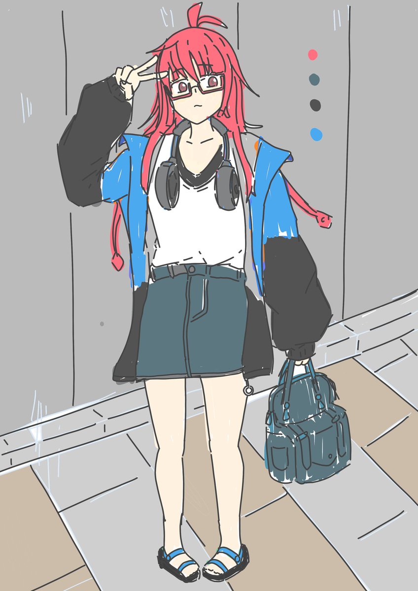 女の子ってこんな内股楽に出来るのかしらって思いつつ描いてる かりんとうのイラスト