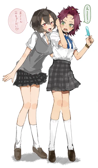 (⚠️女体化)

かわいいのスペシャリストなちみや先生と、またアイドルちゃん♀絵茶したよ!!
見て見て見て〜〜〜〜〜!!?♥️???‍♂️ 