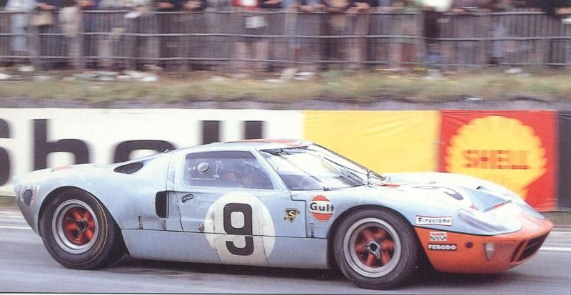 Bigger engines, higher speeds and more accidents caused organizers to cut max engine size to 5.0L for 1968.Ferrari boycotted entirely. Ford as withdrew as a mfr, and JW (John Wyer) Automotive bought out FAV. Their 4.9L GT40 in Gulf livery won.