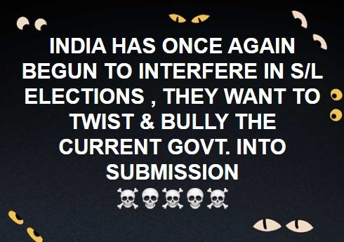 Neetwit's tweet photo. #INDIANinterference
#lka #SriLanka #Colombo #Srilankanpolitics  @ApiWenuwen @ReflectMind @nirowa74 https://t.co/0zZF9TnMGe
