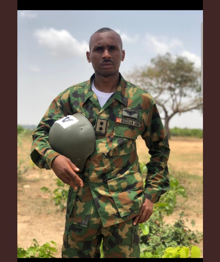 ace_namo_'s tweet photo. He texted 5 days ago and he was brutally killed yesterday. Your work on earth will not be forgotten sir! God rest your soul lieutenant HU abubakar! RIP Sir https://t.co/60qU6iafII
