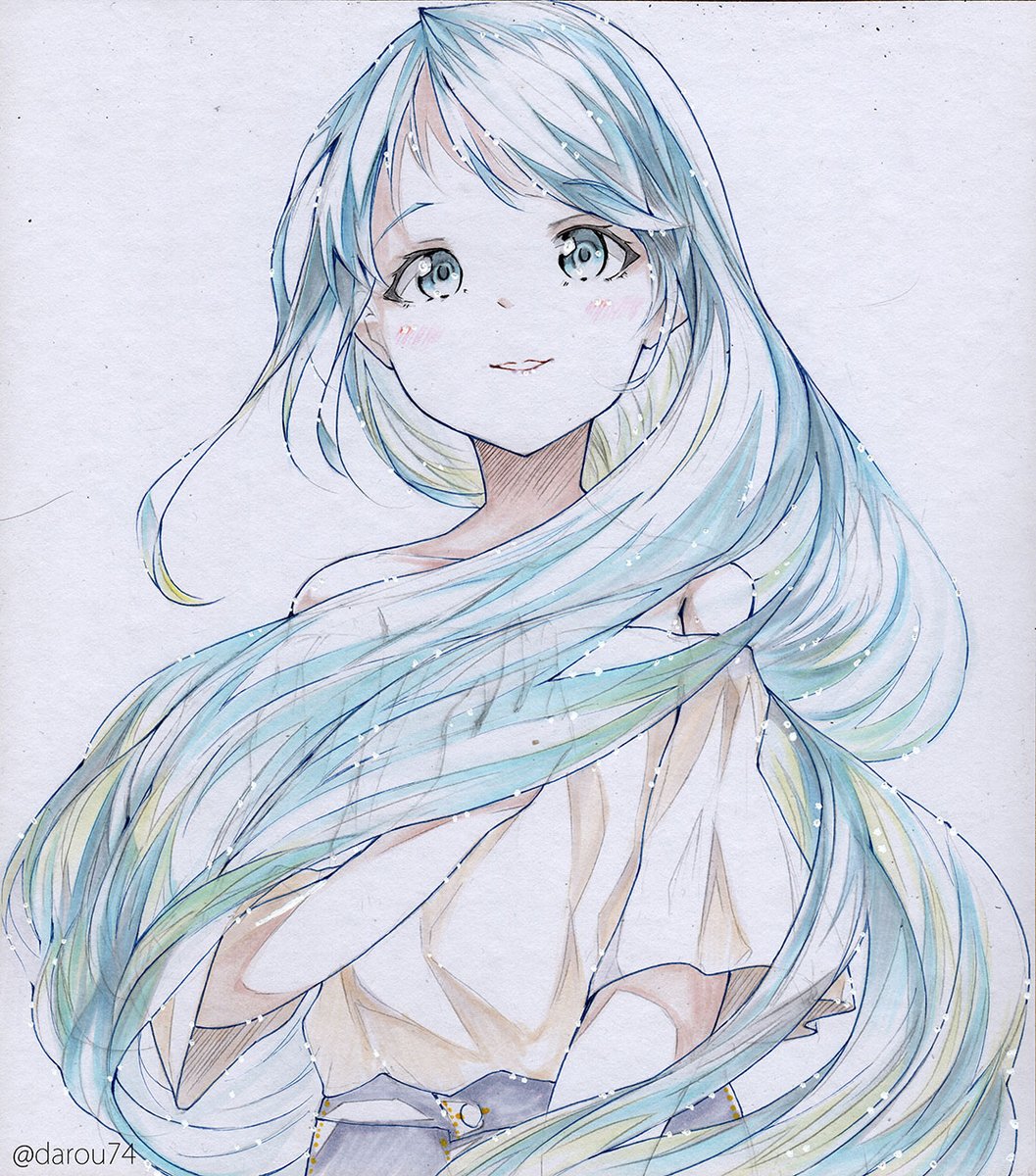 クールガール五月雨さん 長い綺麗な髪をなびかせて だろうのイラスト クールガール五月雨さん 長い綺麗な髪をなびかせて だろうのイラスト