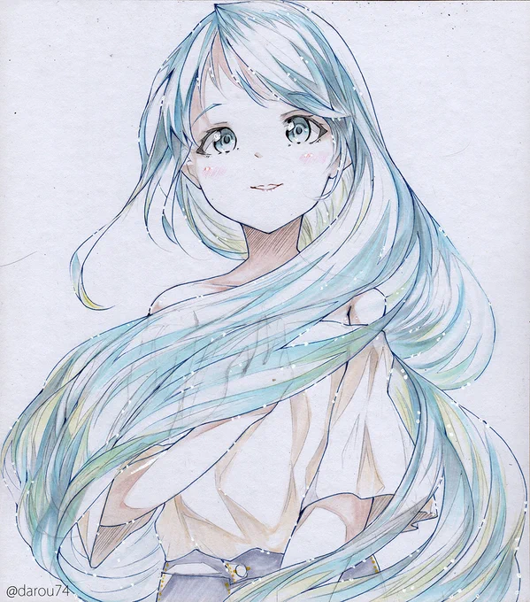 クールガール五月雨さん。
長い綺麗な髪をなびかせて。 