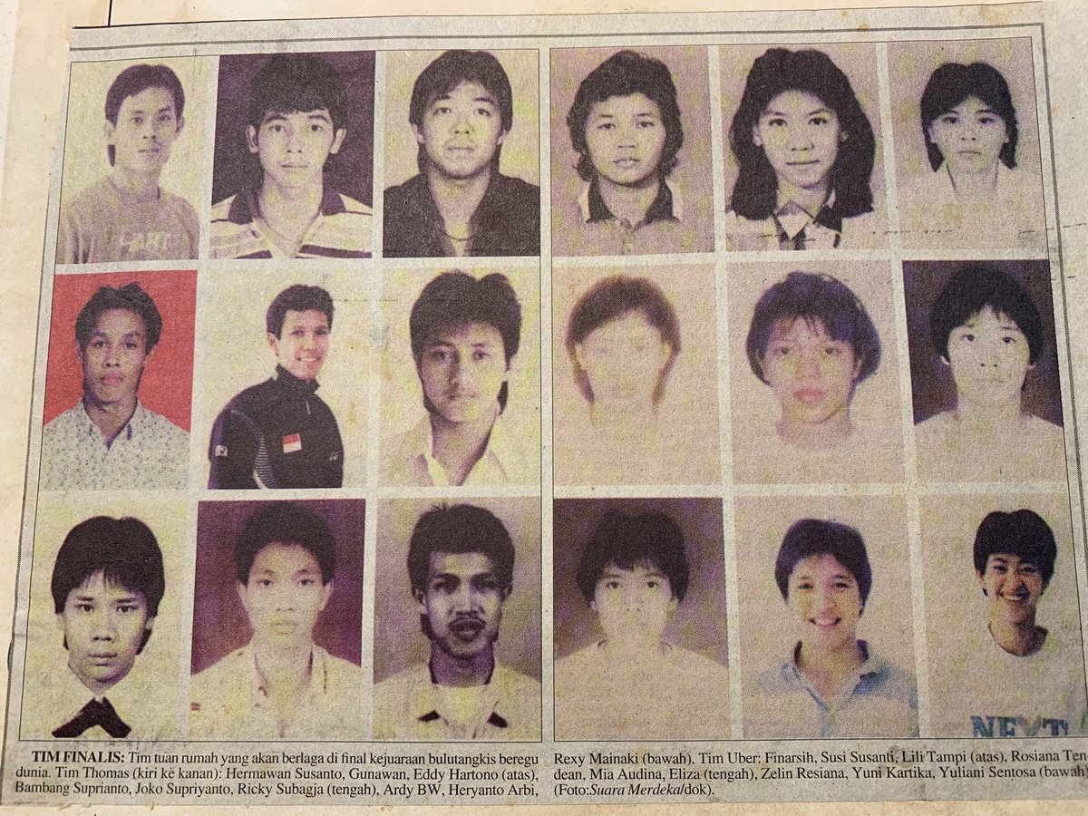 Lagi beres2x ketemu ini... Culun2x banget ya photo2x jaman dulu dibanding skrg yg sdh serba digital. Tp disitulah seninya, real picture 😎😎😎 #mengenangmasalalu #menolaklupa #masamuda #sweetmemories #pbsi #badminton #thomasubercup #merahputih #proudtobeindonesian