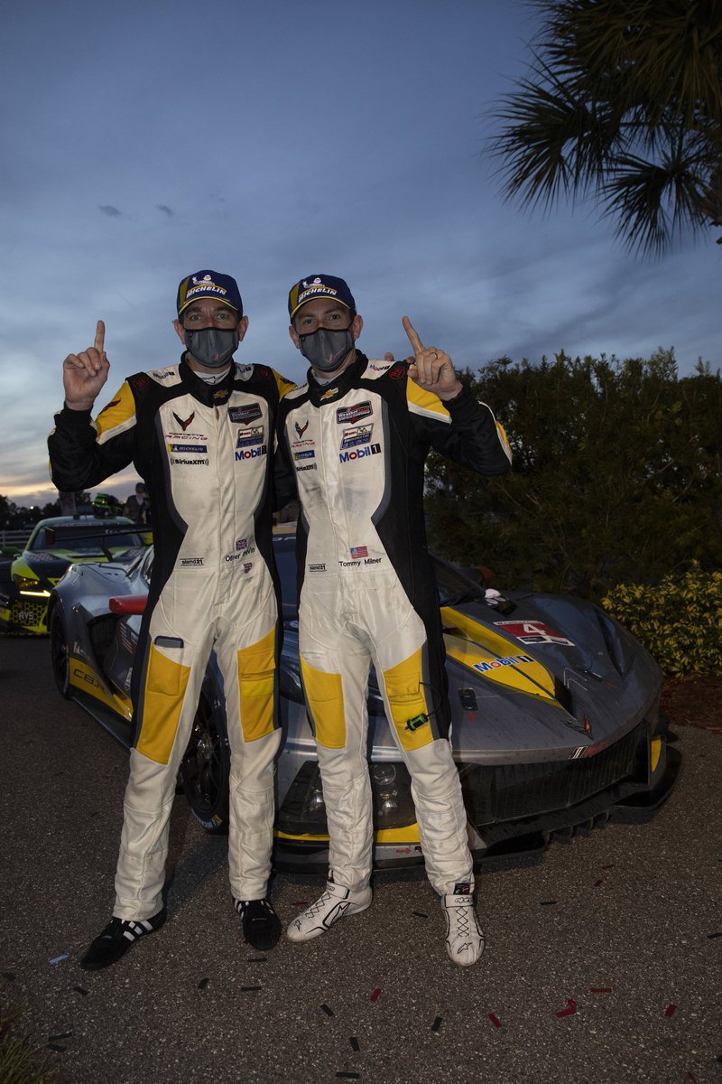 TommyMilner's tweet photo. P1! And a 1-2 for @CorvetteRacing at the #CadillacGP at Sebring Intl Raceway. Great effort from @olivergavin and the #4 Corvette crew to win the race on pit lane and make my job easy! A great day for @TeamChevy yesterday. #Corvette https://t.co/T0Z4BEZUyr