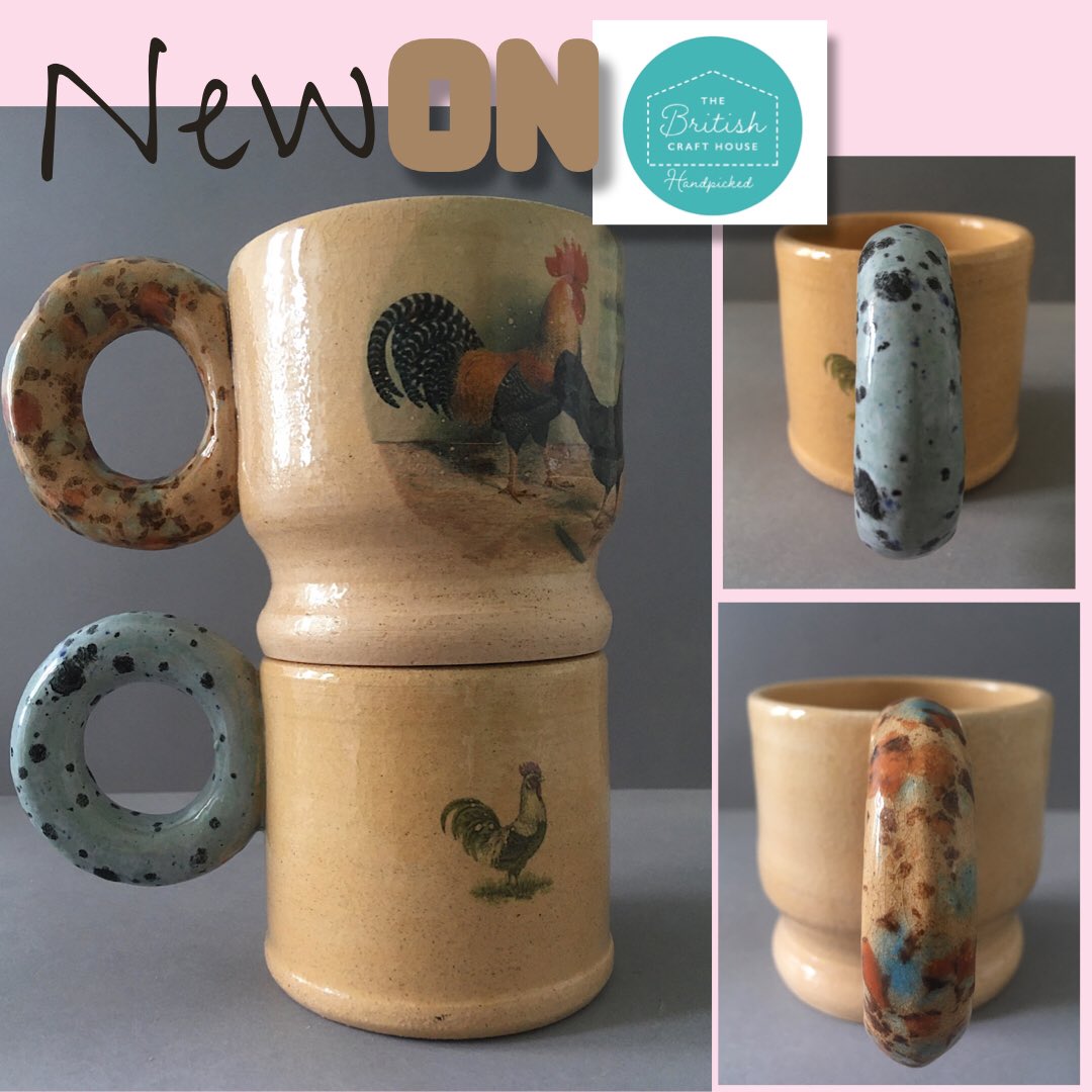*NEW* #cockerelcups #cupset #newontbch #thebritishcrafthouse #cockerels #blues #speckles #pottery #mugshotsunday #groggedclay #bighandle #donuthandle #smallshop #smallpottery #indiemaker #craftuk thebritishcrafthouse.co.uk/product/cocker…