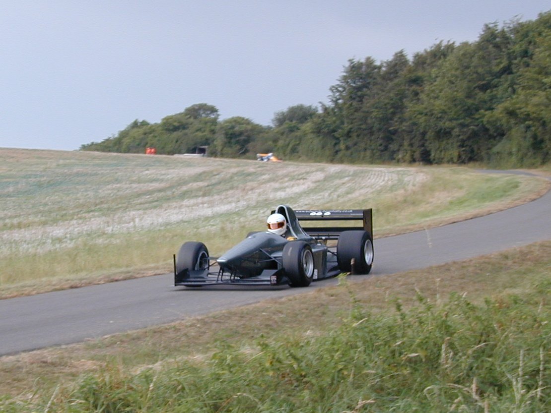 Hillclimb History: Veteran Midlands Hillclimber Rob Turnbull on a return run <a href="/GurstonHill/">Gurston Hill Climb</a> with his #DTM spec <a href="/Cosworth/">Cosworth</a> KF V6-powered Gould GR55, during the August 2003 meeting at the Wiltshire hill. #Hillclimb #Speed #Racing #Motorsport