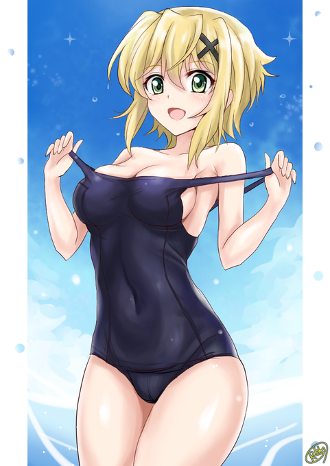 毎週シンフォギアお絵描き⑤
スク水×切歌ちゃん。 