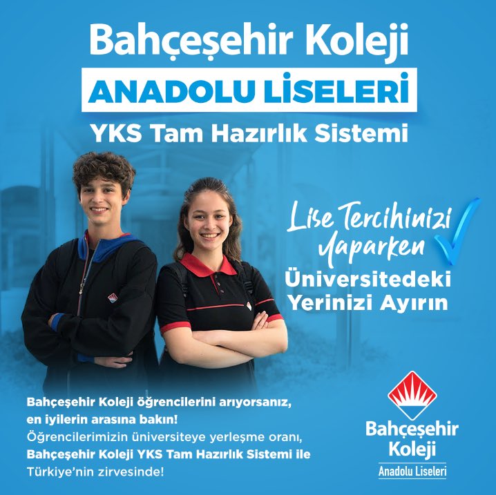 bahcesehir_k12's tweet photo. Lise Tercihinizi Yaparken Üniversitedeki Yerinizi Ayırın ✔️

#bahçeşehirkoleji
#YKSTamHazırlıkSistemi https://t.co/nGjWu8Ultp