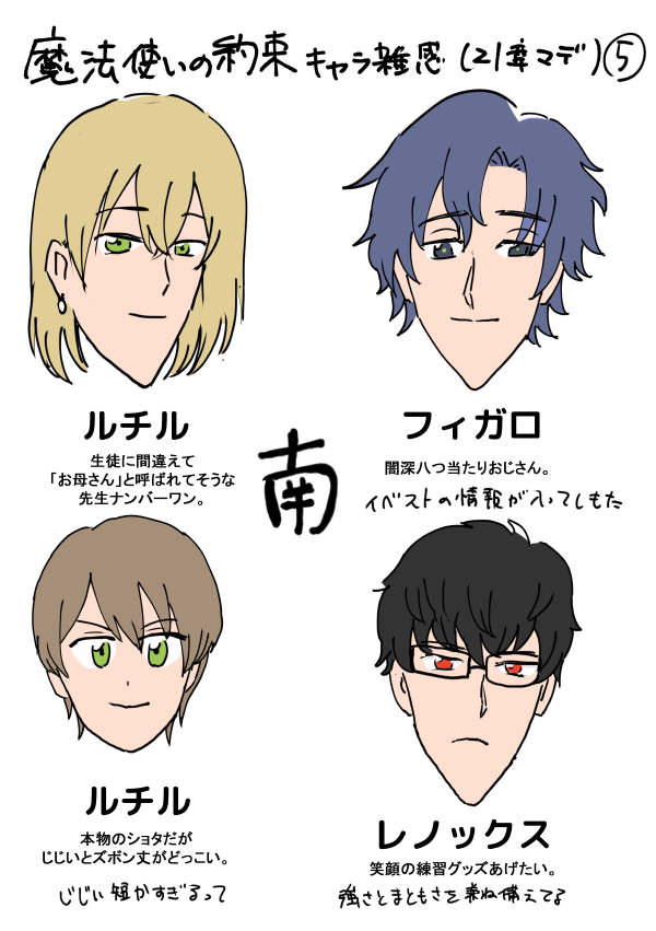 まほやくキャラ雑感⑤ 南 