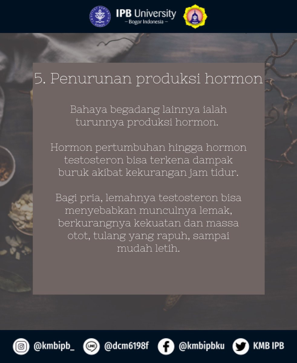 KMBIPB's tweet photo. Ternyata begadang memiliki banyak dampak buruk bagi kesehatan kita. Untuk lebih lengkapnya, simak post berikut yuk!
Sumber : https://t.co/HOHLSf2tNk

#TheMoreYouKnow
#EduPostKMBIPB

------------------------
Divisi Pendidikan
Keluarga Mahasiswa Buddhis IPB https://t.co/xpvsFGP2VF