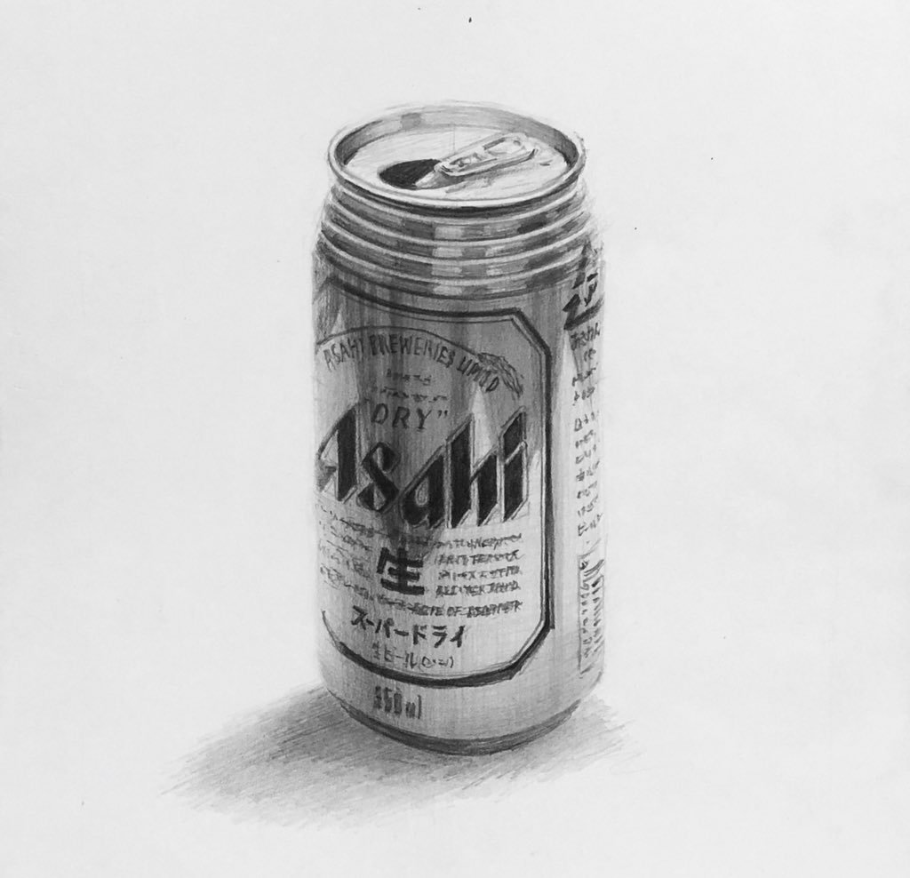 100日デッサン 19日目 「スーパードライ」 #デッサン #鉛筆画