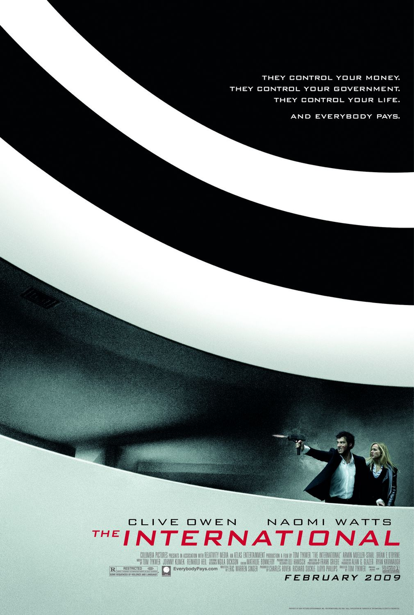 FilmMomatic's tweet photo. #NowWatching THE INTERNATIONAL #TomTykwer #CliveOwen #NaomiWatts #ArminMuellerStahl #UlrichThomsen #MichelVoletti #PatrickBaladi #JayVillers #FabriceScott #HalukBilginer #LucaBarbarechi #AlessandroFabrizi #AxelMilberg https://t.co/B5WbCfZjg8