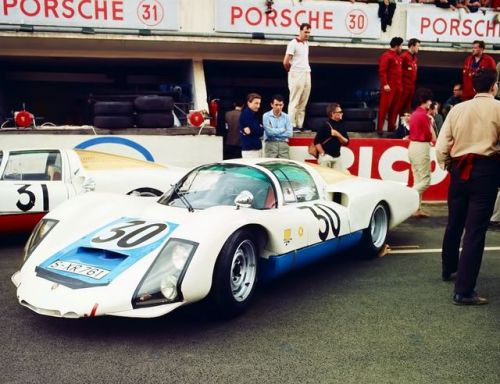 906/6 LH cars plus a 906/6 Carrera 6 which was a "reserve car". They all ran 1991cc flat 6 engines against the 7.0 liter Ford V8s and the 3.3L V12s.Another factory 906/6 Carrera 6 wd hv finished 8th by simply crawling around the last bit but it had to retire in