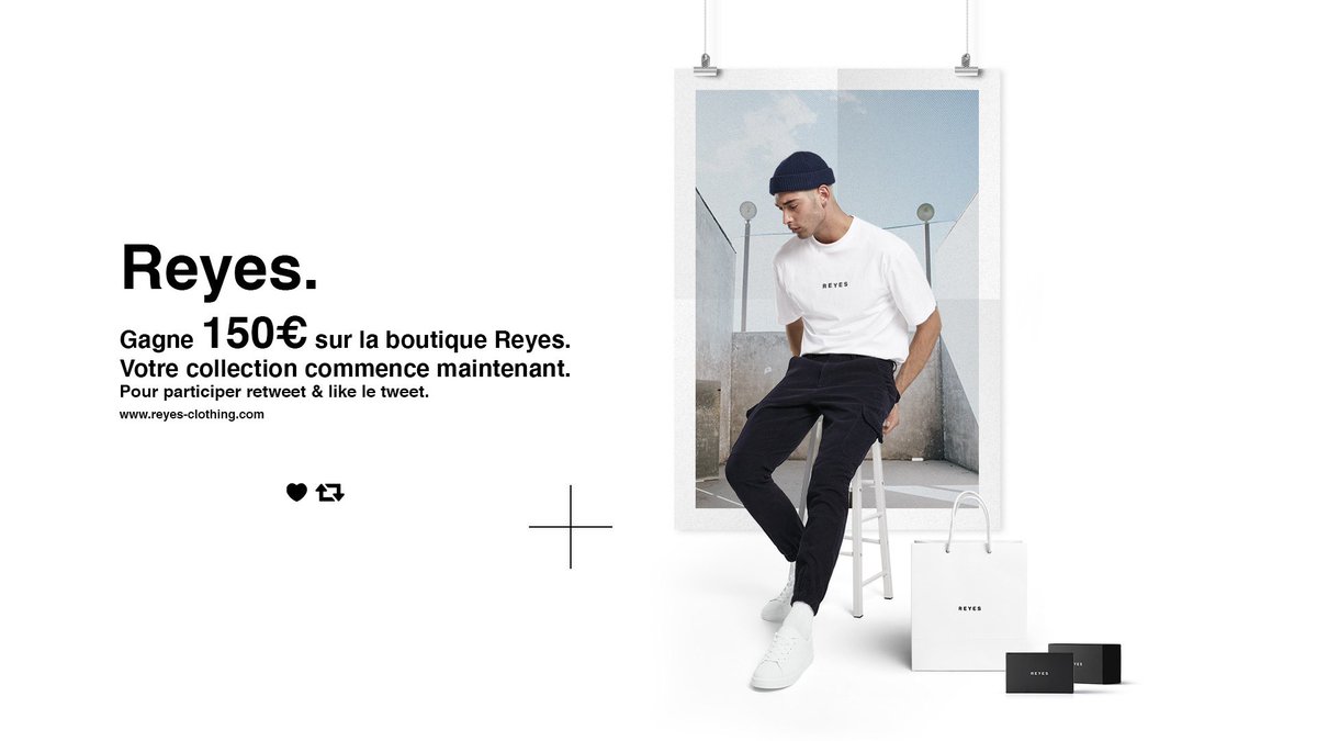 ReyesClothes's tweet photo. #CONCOURS Gagne 150€ sur la boutique Reyes ! 

Votre collection commence maintenant. 
Pour participer #RT ce tweet et tag un(e) ami(e).

🏷 https://t.co/L9RAtmwULf https://t.co/8OxsvEM47c
