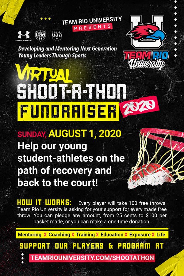 Help us on the road to recovery &amp; a new normal in grassroots basketball.  Your tax deductible donation will help us train &amp; play with responsible testing, safety protocols, &amp; technology initiatives to assist recruiting. Help a player or the program at : givingzone.com/project/4rdJY6…