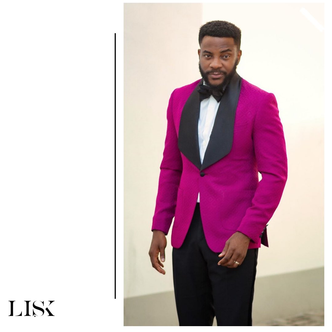 official_lisk's tweet photo. @Ebuka in #LiskOfficial Magenta Coloured Tuxedo as he wraps up the #BBNaijaPepperDemReunion Show

#StyledBy @rhodaebun 

#WearLisk #LiskOfficial #Ebuka #BBNaija #TheLiskMan https://t.co/2hQPFx19PC