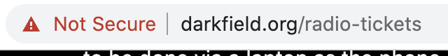james3burke's tweet photo. @darkfield_org you might want to fix your website so it's secure https://t.co/1JqHYTVDTZ
