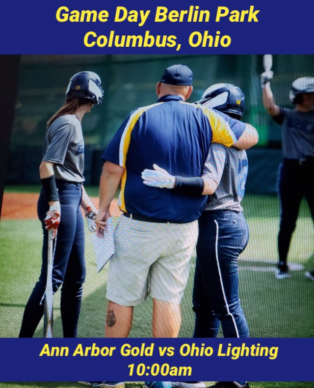 Ann16u's tweet photo. Play with your heart girls! Go Gold!
@MorganC2022  @heidiMphoto @kaleigh2023 @Gold_Fastpitch https://t.co/FAuBI3K9Bf
