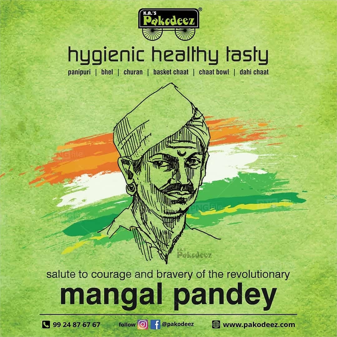 pakodeez's tweet photo. जय हिन्द
.
.
#pakodeez #hygienicfood #hygienicstreetfood #panipuri #dahipuri #sevpuri #bhel #churan #basketchat #chaat #dahivada #mangalpandey https://t.co/RuGwVd6Pqr