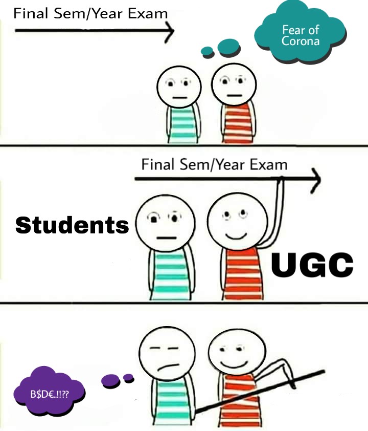 AyanPallab1's tweet photo. #ExamsInCovidASuicide
#DeathGuidelinesUGC
#NoExamUGC
#UGCAgainstStudents
#StudentLivesMatter
#UGCGuidelinesAgainstStudents #DidiDontChangeTheDecision
#BengalSupports8020
We support @MamataOfficial
@DrRPNishank @ugc_india
@itspcofficial @jdhankhar1
@PMOIndia
The pic says all https://t.co/QMsx3xykHb