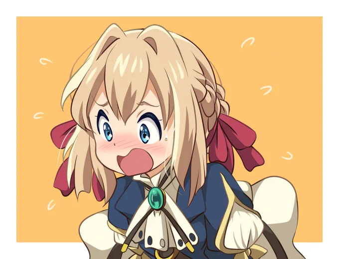 慌てるヴァイオレットちゃん。 