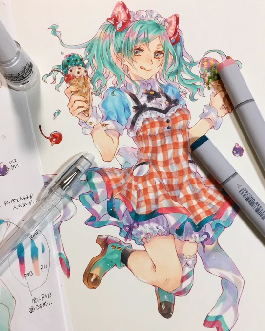 ごちゃごちゃしてるのが好き #女の子のイラストだけで興味を持ってくれる方へ届け 