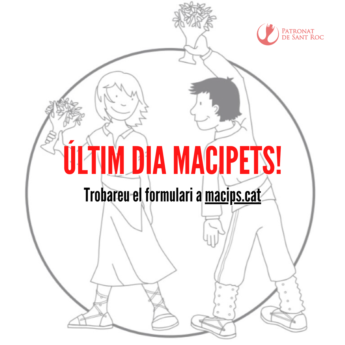 elsmacips's tweet photo. Avui tanquem inscripcions de macipets, no us quedeu sense apuntar-vos!
Macips, vosaltres recordeu que teniu fins el 24. Vinga!
#Cultura #Macips #SantRoc #ArenysDeMar #CompliremTotsLaPromesa https://t.co/DUET6fGQ7Q