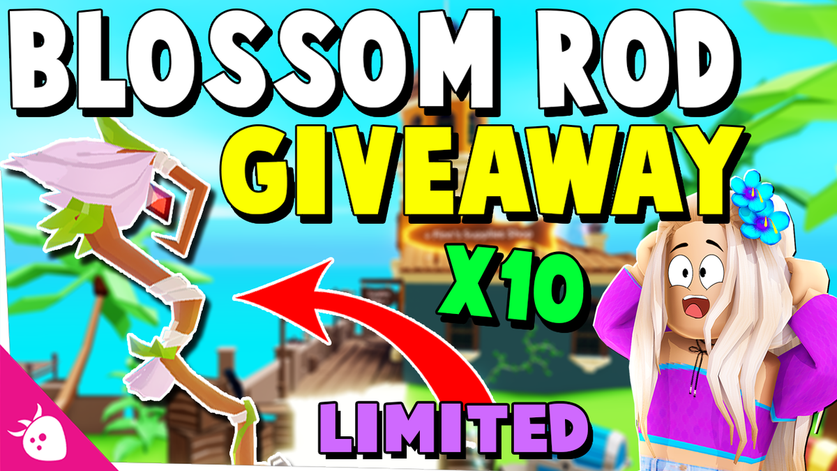Kiraberry On Twitter Free Mythical Limited Blossom Rod Giveaway In Fishing Simulator Roblox Https T Co Ernkhnmn2b Rbxcloud - fish youtubers roblox passwords