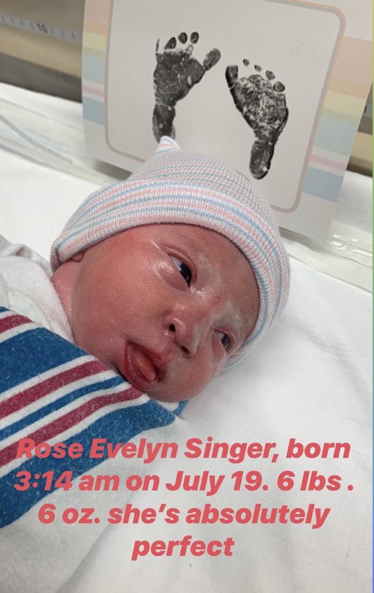 1 year of Miss Rose Evelyn Singer 