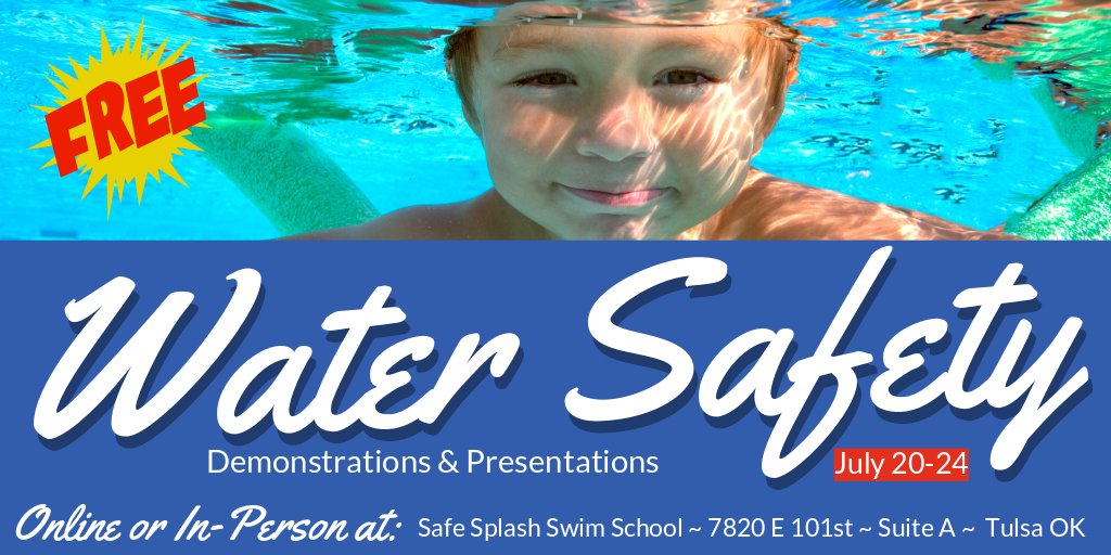 CraftyZoo's tweet photo. @SafeSplash has teamed up with @cityoftulsagov, @codeninjas & @JoshsSnoShack for a full week of online #watersafety fun!
Thank you, #SafeSplash, for helping keep #Tulsa kids safe with skills & fun!
Check out their #GrandOpening & events online at https://t.co/KtUebDuCIM https://t.co/OaCzR58XYu