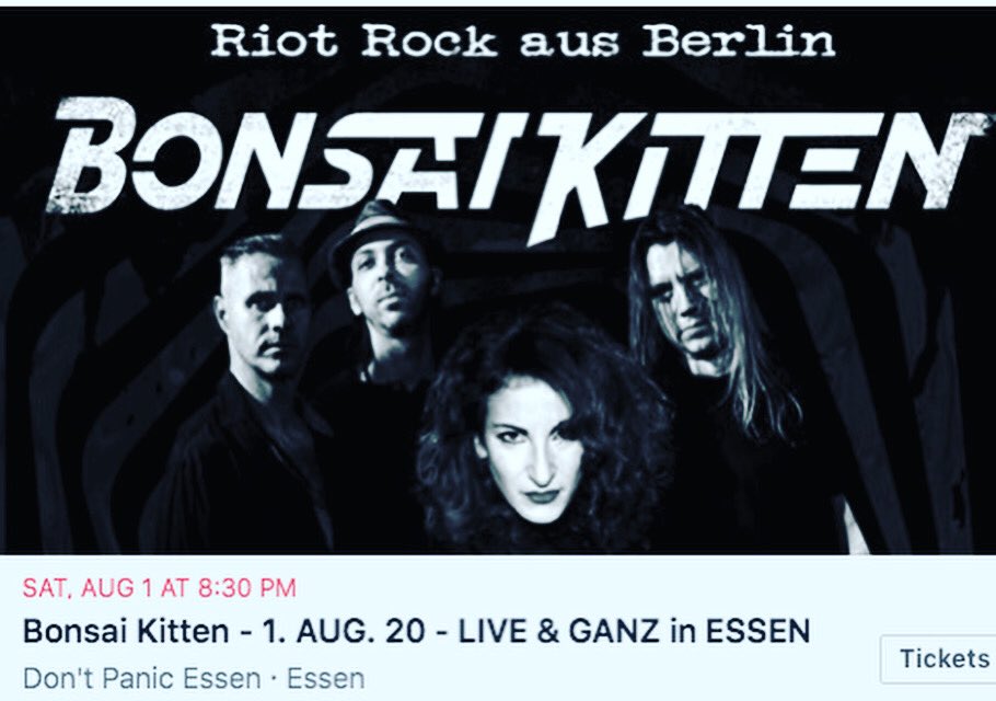 We play a #sweaty drenched #live #show with #LIMITED #SEATS on 1st of Aug, 20 @ Dont Panic Club in #Essen! Get your tix quix here tinyurl.com/y2wqvz8r ‼️ 
with <a href="/Tiger_Lilly_M/">tigerlillymarleen</a>